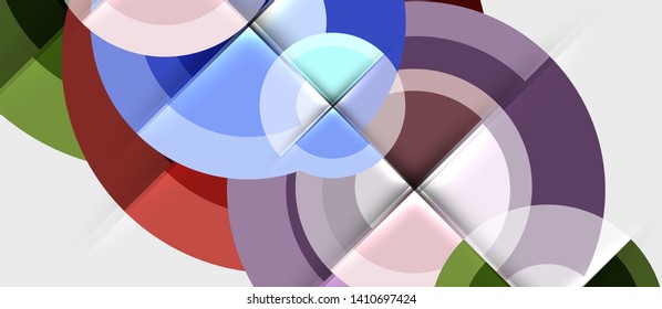 Geometric design abstract background - circles, modern business template