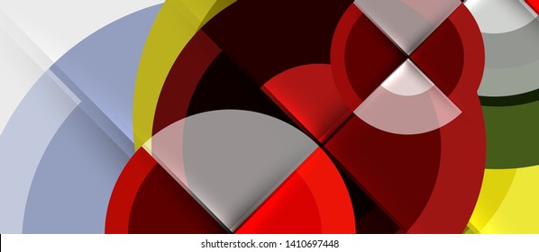 Geometric design abstract background - circles, vector