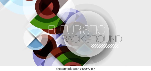Geometric design abstract background - circles, modern business template