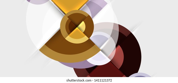 Geometric design abstract background - circles, modern business template