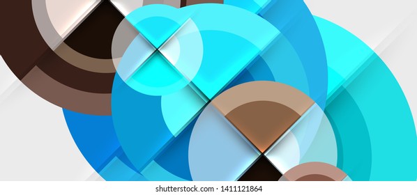 Geometric design abstract background - circles, modern business template
