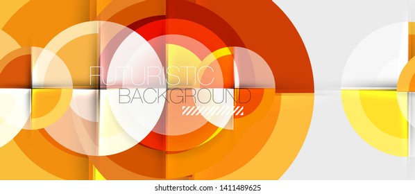 Fondo abstracto de diseño geométrico - círculos, vector