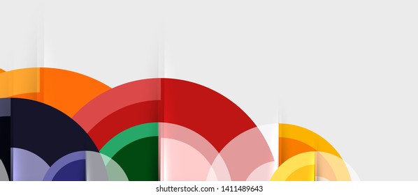 Geometric design abstract background - circles, vector