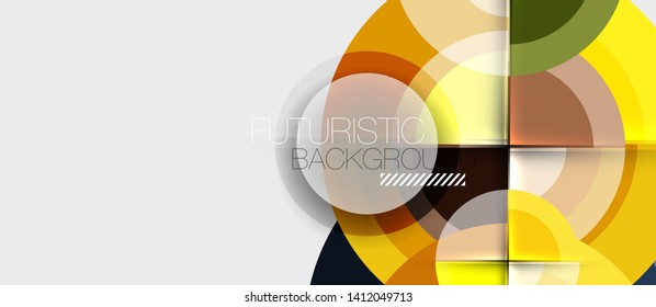 Geometric design abstract background - circles, modern business template