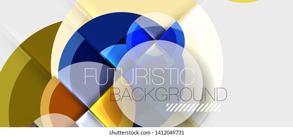 Geometric design abstract background - circles, modern business template