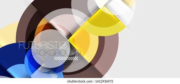 Fondo abstracto de diseño geométrico - círculos, plantilla de negocio moderna