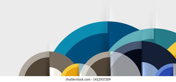 Fondo abstracto de diseño geométrico - círculos, plantilla de negocio moderna