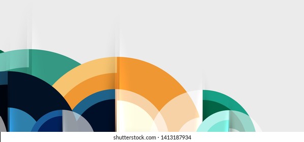 Fondo abstracto de diseño geométrico - círculos, vector