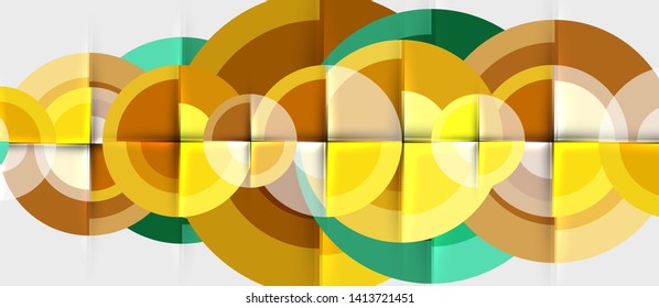Geometric design abstract background - circles, modern business template