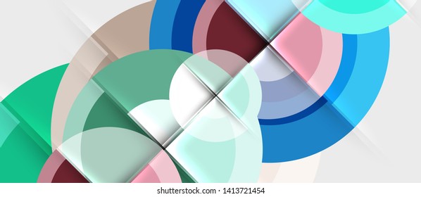 Geometric design abstract background - circles, modern business template