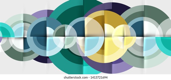 Abstrakter Hintergrund Geometrisches Design - Kreise, moderne Geschäftsvorlage