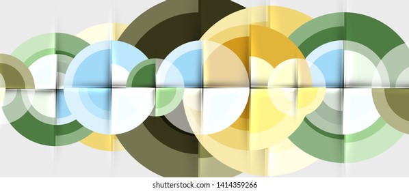 Fondo abstracto de diseño geométrico - círculos, plantilla de negocio moderna