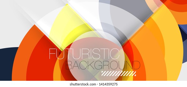 Geometric design abstract background - circles, modern business template