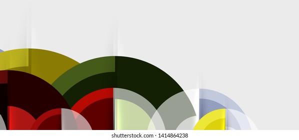 Geometric design abstract background - circles, vector