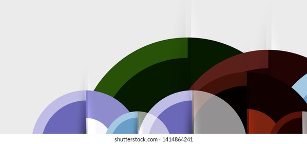 Geometric design abstract background - circles, modern business template