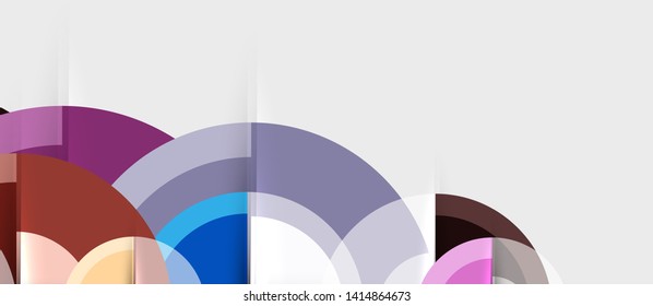 Geometric design abstract background - circles, modern business template