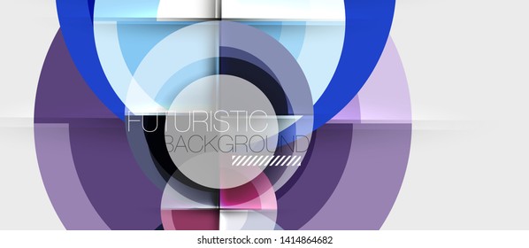 Fondo abstracto de diseño geométrico - círculos, plantilla de negocio moderna