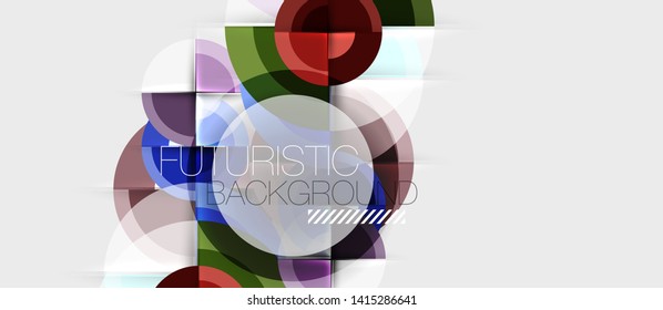Fondo abstracto de diseño geométrico - círculos, plantilla de negocio moderna