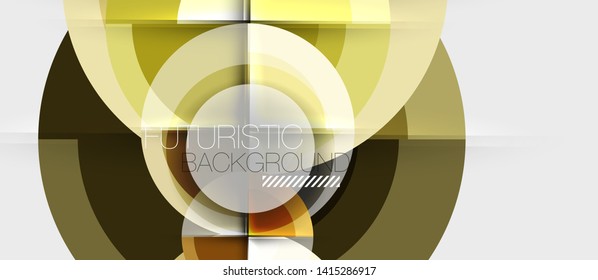 Geometric design abstract background - circles, modern business template