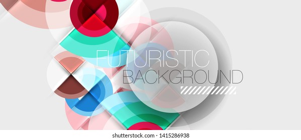 Abstrakter Hintergrund Geometrisches Design - Kreise, moderne Geschäftsvorlage