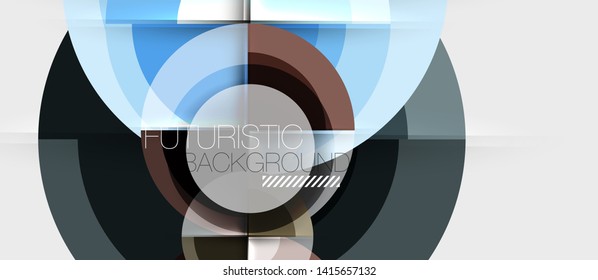 Geometric design abstract background - circles, modern business template