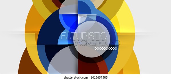 Geometric design abstract background - circles, modern business template