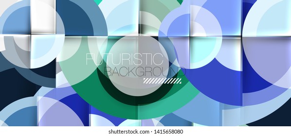 Fondo abstracto de diseño geométrico - círculos, plantilla de negocio moderna