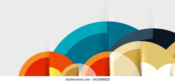 Fondo abstracto de diseño geométrico - círculos, vector