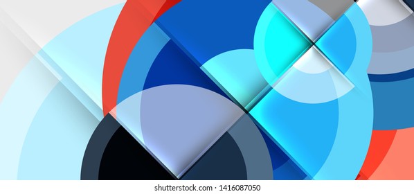 Fondo abstracto de diseño geométrico - círculos, vector
