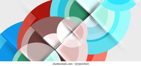 Abstrakter Hintergrund Geometrisches Design - Kreise, moderne Geschäftsvorlage