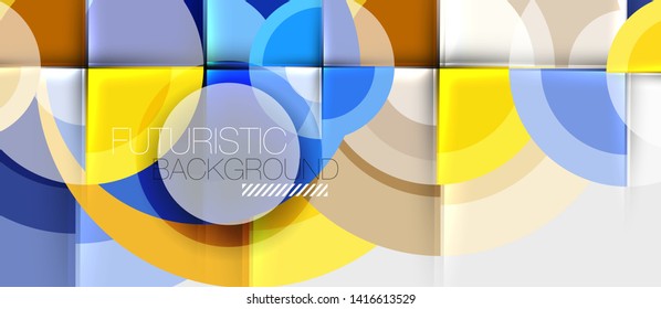 Fondo abstracto de diseño geométrico - círculos, plantilla de negocio moderna