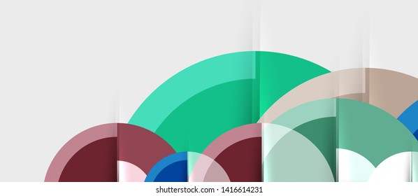 Geometric design abstract background - circles, modern business template
