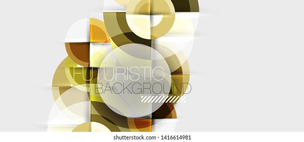 Geometric design abstract background - circles, modern business template