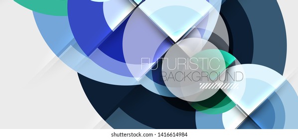 Geometric design abstract background - circles, modern business template