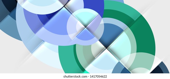 Fondo abstracto de diseño geométrico - círculos, plantilla de negocio moderna