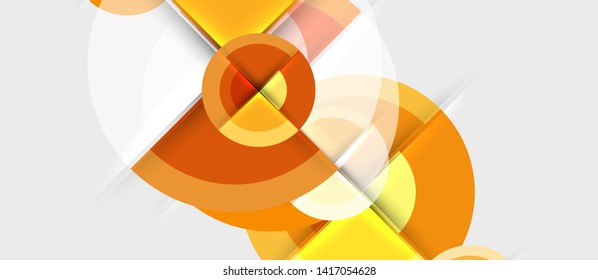 Geometric design abstract background - circles, vector