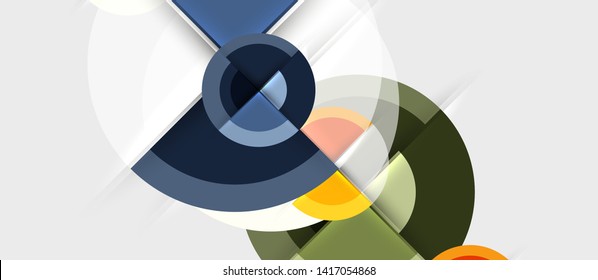 Abstrakter geometrischer Hintergrund - Kreise, Vektorgrafik