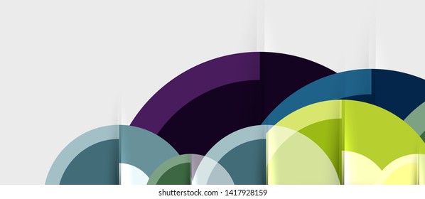 Geometric design abstract background - circles, modern business template