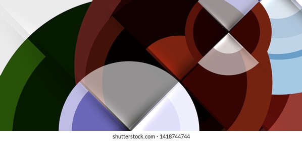 Geometric design abstract background - circles, modern business template