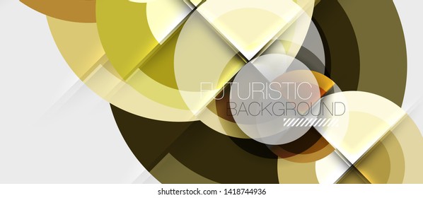 Geometric design abstract background - circles, modern business template