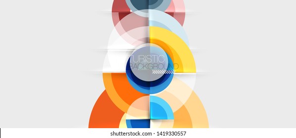 Fondo abstracto de diseño geométrico - círculos, plantilla de negocio moderna