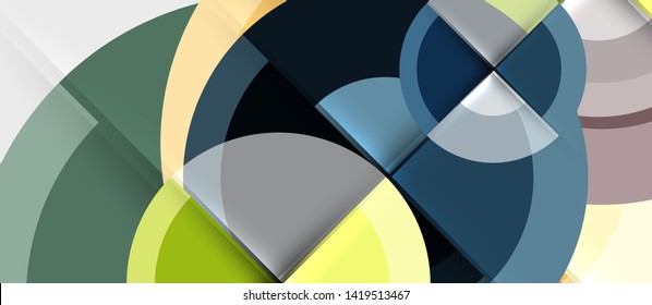 Fondo abstracto de diseño geométrico - círculos, vector