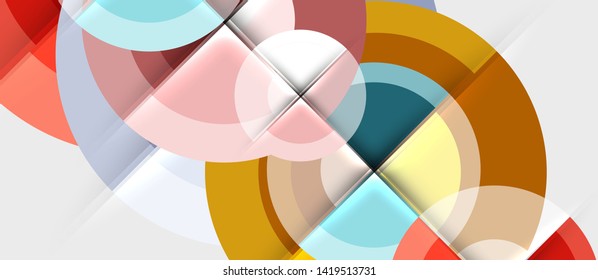 Geometric design abstract background - circles, modern business template
