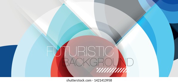 Fondo abstracto de diseño geométrico - círculos, vector