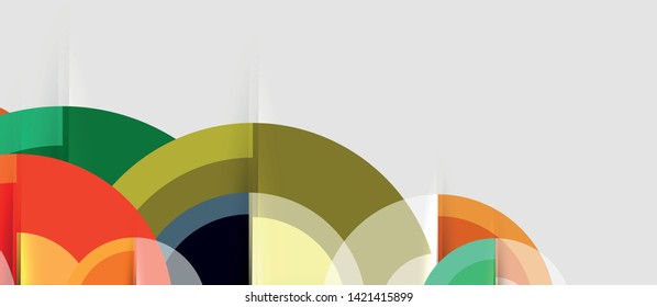 Abstrakter Hintergrund Geometrisches Design - Kreise, moderne Geschäftsvorlage