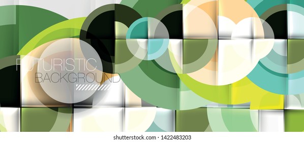 Abstrakter Hintergrund Geometrisches Design - Kreise, moderne Geschäftsvorlage