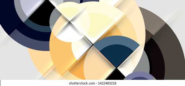 Geometric design abstract background - circles, modern business template