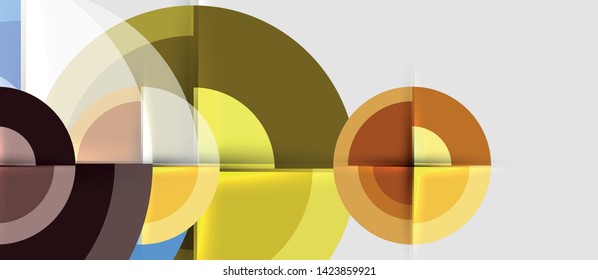 Geometric design abstract background - circles, modern business template