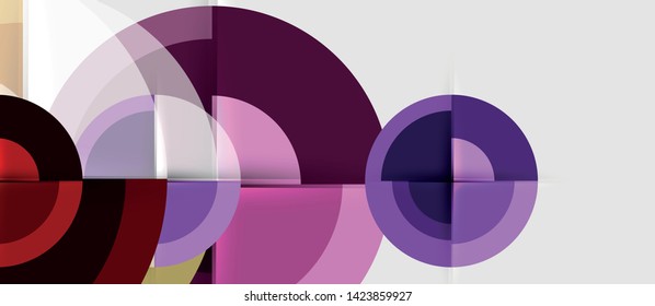 Geometric design abstract background - circles, modern business template