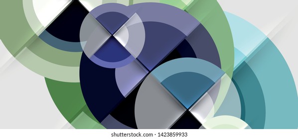 Fondo abstracto de diseño geométrico - círculos, vector